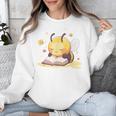Cute Bee Reading Book Teacher Student Reader Graphic For Men Women Kids Unisex Sweatshirt
