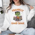 Cute Halloween Teacher Librarian Frankenstein Reading Books Unisex Sweatshirt Cute Halloween Teacher Librarian Frankenstein Reading Books Unisex Sweatshirt