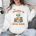 Cute Halloween Teacher Librarian Mummy Reading Books Unisex Sweatshirt Cute Halloween Teacher Librarian Mummy Reading Books Unisex Sweatshirt