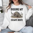 Digging My Escape Route Armadillo Introvert Humor Unisex Sweatshirt Digging My Escape Route Armadillo Introvert Humor Unisex Sweatshirt