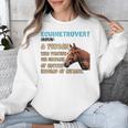 Equinetrovert Definition Equine Horse Riding Introvert Unisex Sweatshirt