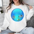 Frutiger Aero Aesthetic Tech Orb Fishes Raglan Baseball Tee Unisex Sweatshirt
