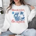 Girl Reading Book Summer Beach Vacation For Book Lover Unisex Sweatshirt