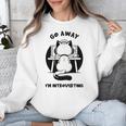 Go Away I'm Introverting Cat With Coffee Unisex Sweatshirt Go Away I'm Introverting Cat With Coffee Unisex Sweatshirt