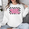Groovy Senior Class Of 2026 Coquette Pink Bow Graduation Unisex Sweatshirt
