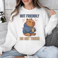 Grouchy Capybara Not Friendly Do Not Touch Introvert Premium Tri-Blend Unisex Sweatshirt Grouchy Capybara Not Friendly Do Not Touch Introvert Premium Tri-Blend Unisex Sweatshirt