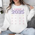 Grow With Me Graduation First Day Of School Class Of 2035 Unisex Sweatshirt