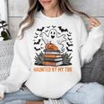 Haunted By My TBR Boo Halloween Book Lover Librarian Unisex Sweatshirt