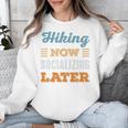 Hiking Now Minimal Socializing Introvert Vintage Unisex Sweatshirt Hiking Now Minimal Socializing Introvert Vintage Unisex Sweatshirt