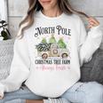 Holiday Scene Nostalgia North Pole Tree Farm Merry Christmas Unisex Sweatshirt Holiday Scene Nostalgia North Pole Tree Farm Merry Christmas Unisex Sweatshirt