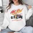 Hotrod Vintage Style Car Nostalgia Hotrod Distressed Premium Tri-Blend Unisex Sweatshirt