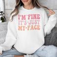 I'm Fine It's Just My Face Resting Face Mood Introvert Premium Unisex Sweatshirt I'm Fine It's Just My Face Resting Face Mood Introvert Premium Unisex Sweatshirt