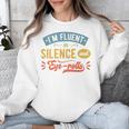 I'm Fluent In Silence And Eye-Rolls Introverts Premium Unisex Sweatshirt