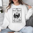 Introvert Apparel Emporium Mothman Tarot Card Antisocial Butterfly Cryptozoologist -Adults Grey Unisex Sweatshirt