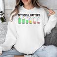 Introvert Cute My Social Battery Unisex Sweatshirt