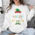 The Introvert Elf Christmas Family Matching Fun Xmas Top Unisex Sweatshirt