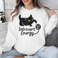 Introvert Energy Cat Love Cat Meme Unisex Sweatshirt