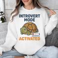 Introvert Mode Activated Low Social Battery Box Turtle Unisex Sweatshirt