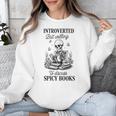 Introvert Read Spicy Books Lover Bookworm Skeleton Reading Unisex Sweatshirt