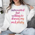 Introverted Willing To Discuss Red Platy Introvert Unisex Sweatshirt Introverted Willing To Discuss Red Platy Introvert Unisex Sweatshirt