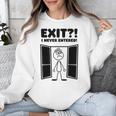 Irony Sarcasm Introvert Dry Humor Cartoon Comic Geek Nerd Unisex Sweatshirt