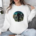 Just Me And My Yeti Retro Sunset Mountain Hiking Introvert Unisex Sweatshirt