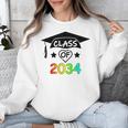 K -12th Grade Hand Prints Space Graduation Class Of 2034 Unisex Sweatshirt