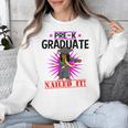 Kids Pre K Graduation Flossing Girl Nailed It Graduate Girls Unisex Sweatshirt