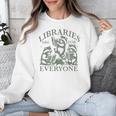 Libraries Are For Everyone Racoon Read Banned Book Librarian Unisex Sweatshirt