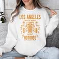 Los Angeles Hotrods Automotive Nostalgia Distressed Premium Tri-Blend Unisex Sweatshirt