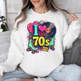 I Love The 70s Vintage Cassette Roller Vinyl Nostalgia 70s Premium Tri-Blend Unisex Sweatshirt