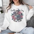 Morally Grey Skeleton Reading Smut Smutty Spicy Books Lover Unisex Sweatshirt
