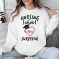Nursing School Survivor Women Graduation RN Gift Shirt Unisex Sweatshirt