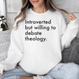 Theology Introvert Christian Conversation Starters Unisex Sweatshirt Theology Introvert Christian Conversation Starters Unisex Sweatshirt