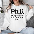 Phd Shirt Bs Doctorate Graduation Doctoral Unisex Sweatshirt