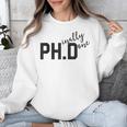 PhD Shirt Phinally Finally Done Graduation Her Unisex Sweatshirt
