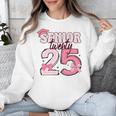 Pink Coquette Bow Senior 2025 Back To School Graduation Girl Unisex Sweatshirt
