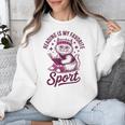 Reading Is My Favorite Sport Cat And Book Lover Women Unisex Sweatshirt