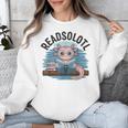 Readsolotl Book Lover Reading Axolotl Kids Reader Unisex Sweatshirt