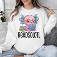 Readsolotl Cute Axolotl Reading Book Kawaii Pink Aesthetic Unisex Sweatshirt Readsolotl Cute Axolotl Reading Book Kawaii Pink Aesthetic Unisex Sweatshirt