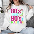 Retro 1980s 80's Baby 1990s 90's Made Me Nostalgia Vibes Premium Tri-Blend Unisex Sweatshirt