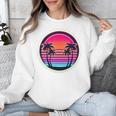 Retro 80s Synthwave Sunset & Palm Trees Retro Nostalgia 80s Unisex Sweatshirt