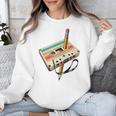 Retro Cassette Tape & Pencil Rewind Nostalgia Party 80s 90s Premium Unisex Sweatshirt