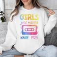 Retro Girls Just Wanna Have Fun Nostalgia 1980s 80's Premium Tri-Blend Unisex Sweatshirt Retro Girls Just Wanna Have Fun Nostalgia 1980s 80's Premium Tri-Blend Unisex Sweatshirt