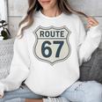 Retro Route 67 Highway Sign Vintage Road Nostalgia Premium Tri-Blend Unisex Sweatshirt