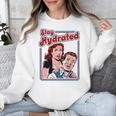Retro Vampire Book Cover Style Stay Hydrated Halloween Unisex Sweatshirt
