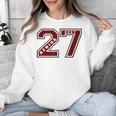 Senior 2027 Maroon Senior Class Of 27 Jersey Graduation Unisex Sweatshirt
