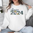 Senior Graduation Class Of 2024 Cute Senior 2024 Flowers Unisex Sweatshirt