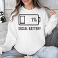 Social Battery 1 Shirt Introvert Anti Social Tee Gif Unisex Sweatshirt Social Battery 1 Shirt Introvert Anti Social Tee Gif Unisex Sweatshirt