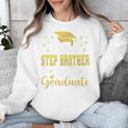 Super Proud Step Brother Of 2025 Graduate Graduation Family Premium Unisex Sweatshirt